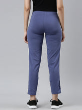 Load image into Gallery viewer, Go Colors Jeans Blue Cotton Stretch Side Stripes Track Pant
