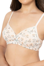 Load image into Gallery viewer, Amante Cotton Casuals Padded Non-Wired Printed T-Shirt Bra - Cotton Bloom Print 10202
