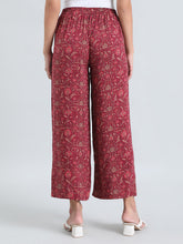 Load image into Gallery viewer, Go Colors Dark Pink Woven Viscose Printed Palazzo
