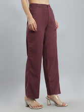 Load image into Gallery viewer, Go Colors Wine Linen Cargo Pants
