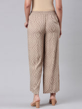 Load image into Gallery viewer, Go Colors Beige Woven Viscose Printed Palazzo
