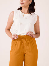 Load image into Gallery viewer, Go Colors Light Mustard Woven Viscose Casual Pants
