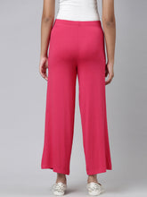 Load image into Gallery viewer, Go Colors Coral Viscose Stretch Knit Palazzo
