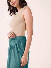 Load image into Gallery viewer, Go Colors Teal Woven Viscose Harem Dhoti Pant
