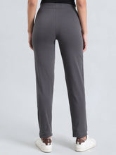 Load image into Gallery viewer, Go Colors Silver Grey Cotton Stretch Track Pant
