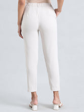 Load image into Gallery viewer, Go Colors Cream Crepe Tapered Trouser
