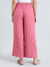 Load image into Gallery viewer, Go Colors Medium Pink Woven Viscose Printed Palazzo
