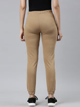Load image into Gallery viewer, Go Colors Khaki Cotton Poly Stretch Cuffed Joggers
