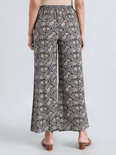 Load image into Gallery viewer, Go Colors Black Woven Viscose Printed Palazzo
