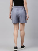 Load image into Gallery viewer, Go Colors Jeans Blue Linen Shorts
