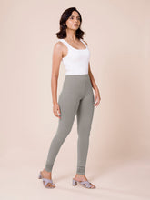 Load image into Gallery viewer, Go Colors Medium Grey Cotton Stretch Churidar
