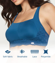 Load image into Gallery viewer, Enamor Wireless Full Coverage All Day Comfort Bra for Women, Padded, Wire-Free, Full Coverage, Square Neck - FE51 (Moonlit Blue)
