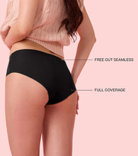 Load image into Gallery viewer, Enamor PH40 Innovations Invisi, All Day Comfort, Mid Waist Hipster Panty for Women - No Visible Panty Lines, Sweat wicking, Free Cut, Full Coverage -  Pack of 1 (Jet Black)
