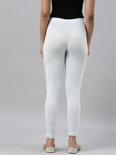 Load image into Gallery viewer, Go Colors Aqua Cotton Stretch Ankle Length Leggings
