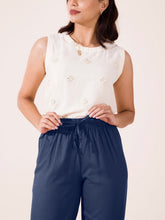 Load image into Gallery viewer, Go Colors Dark Jean Woven Viscose Casual Pants
