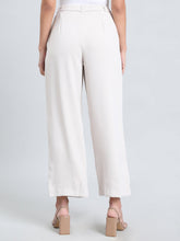 Load image into Gallery viewer, Go Colors Cream Crepe Wide Trouser
