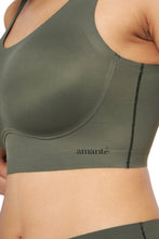 Load image into Gallery viewer, Amante Skins Support Solid Non Padded Non-Wired Scoop Neck Cami Bra - Slate Green 83501
