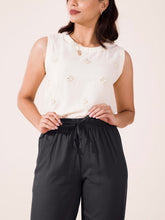 Load image into Gallery viewer, Go Colors Silver Grey Woven Viscose Casual Pants
