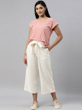 Load image into Gallery viewer, Go Colors Cream Linen Blend Culottes
