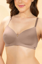 Load image into Gallery viewer, Amante Breathable Easy Padded Wired Cotton Bra - Warm Taupe 107001

