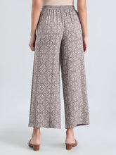 Load image into Gallery viewer, Go Colors Brown Woven Viscose Printed Palazzo
