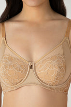 Load image into Gallery viewer, Amante Glam Floral Non-Padded Wired Minimizer Bra - Cornstalk 05201
