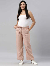 Load image into Gallery viewer, Go Colors Baby Pink Linen Cargo Pants

