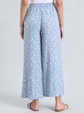 Load image into Gallery viewer, Go Colors Blue Woven Viscose Printed Palazzo
