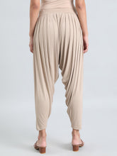Load image into Gallery viewer, Go Colors Dark Beige Viscose Stretch Patiala
