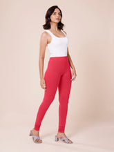 Load image into Gallery viewer, Go Colors Rusty Rose Cotton Stretch Churidar

