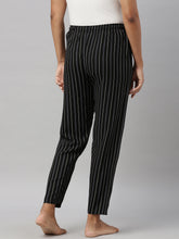 Load image into Gallery viewer, Go Colors Black Woven Viscose Printed Lounge Pants

