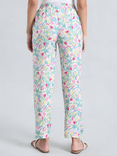 Load image into Gallery viewer, Go Colors White Woven Viscose Printed Lounge Pants
