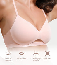 Load image into Gallery viewer, Enamor Innovations CloudSoft, Invisi Neckline Women's Cotton Everyday T-Shirt Bra - Padded, Wirefree, Medium Coverage - A032 (Cherry Blossom)

