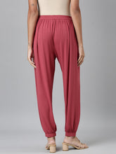 Load image into Gallery viewer, Go Colors Rusty Pink Viscose Stretch Harems

