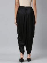 Load image into Gallery viewer, Go Colors Black Woven Viscose Harem Dhoti Pant
