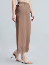 Load image into Gallery viewer, Go Colors Light Brown Cotton Hakoba Palazzo
