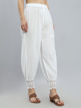 Load image into Gallery viewer, Go Colors White Embroidered Lace Salwar
