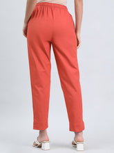 Load image into Gallery viewer, Go Colors Rust Cotton Pencil Pant
