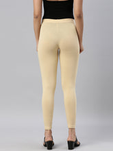 Load image into Gallery viewer, Go Colors Light Wheat Cotton Stretch Ankle Length Leggings
