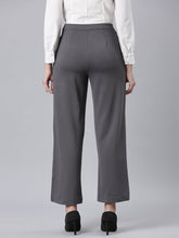 Load image into Gallery viewer, Go Colors Silver Grey Roma Ponte Wide Pants
