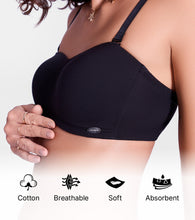 Load image into Gallery viewer, Enamor The Strapless Balconette T-Shirt Bra - Padded, Non-Wired, Medium Coverage - A129 (Jet Black)

