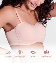Load image into Gallery viewer, Enamor The Strapless Balconette T-Shirt Bra - Padded, Non-Wired, Medium Coverage - A129 (Soft Skin)
