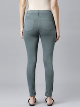 Load image into Gallery viewer, Go Colors Ocean Green Cotton Polyester Super Stretch Jeggings
