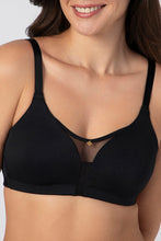Load image into Gallery viewer, Amante Chic Smooth Non-Padded Non-Wired Minimizer Bra - Black 09801
