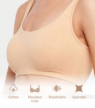 Load image into Gallery viewer, Enamor Low Impact Women's Cotton Everyday Sports Bra - All Day Comfort, Non Padded, Wirefree, High Coverage - SB06 (Skin)

