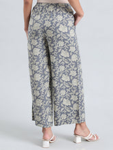 Load image into Gallery viewer, Go Colors Blue Woven Viscose Printed Palazzo
