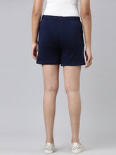Load image into Gallery viewer, Go Colors Navy Cotton Knit Shorts
