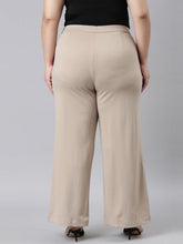 Load image into Gallery viewer, Go Colors Beige Roma Ponte Wide Pants
