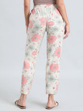 Load image into Gallery viewer, Go Colors White Woven Viscose Printed Lounge Pants
