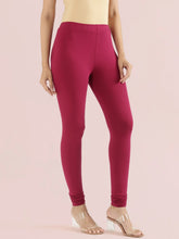 Load image into Gallery viewer, Go Colors Dark Fuchsia Cotton Stretch Churidar
